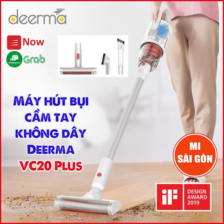 [Mã ELMS5 giảm 7% đơn 300K] Máy hút bụi cầm tay không dây Deerma VC20 Plus