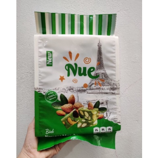 Bánh Nougat Gói 250G - Vị Trà Xanh - Trà Sữa - Kẹo Hạnh Phúc - Ngọt Nhẹ, Dẻo dai