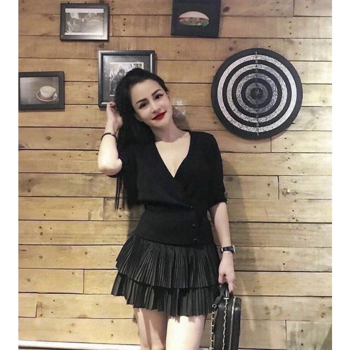 Chân Váy Ngắn 2 Tầng Dập Ly Sang Chảnh Hanlly Fashion Thời Trang Nữ CV3 | BigBuy360 - bigbuy360.vn