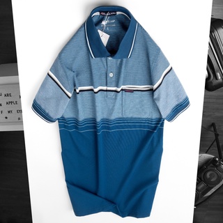 Áo Thun Polo nam trung niên có túi phối sọc vải cá sấu Cotton xuất xịnchuẩn form,sang trọng-lịch lãm