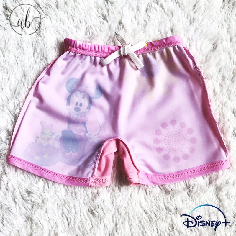 Bộ bơi bé gái Mickey, quần đùi, áo cộc tay (12-23 kg)