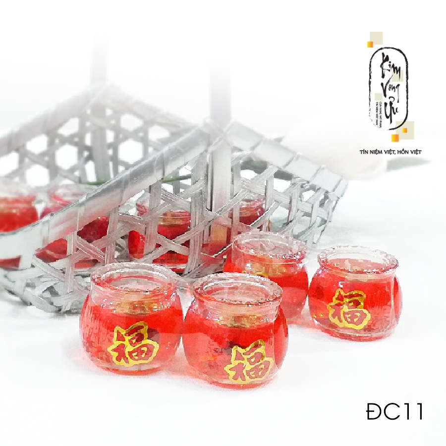 Đèn cầy ly cúng Búp Sen Tròn ĐC11 cao 3.5 cm