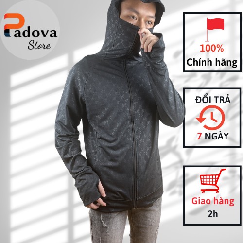 Áo chống nắng nam gucci,Chất vải kim cương dày dặn, nhẹ, thoáng mát, thấm hút mồ hôi, có túi khoá PADOVA - PV03