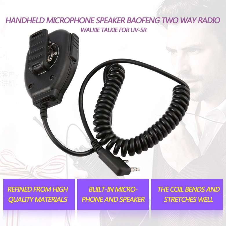 Micro cầm tay chuyên dụng cho bộ đàm 2 chiều Baofeng UV-5R