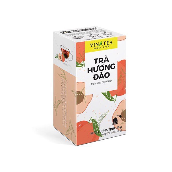 Trà Vinatea Hương đào túi lọc 50g