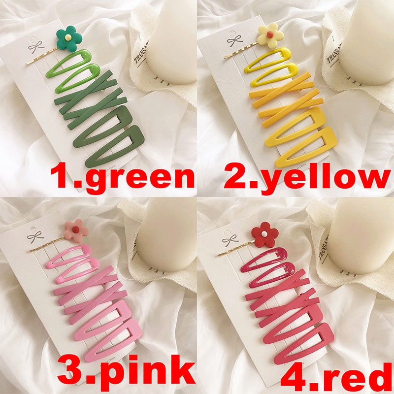 Set 7 kẹp tóc kiểu hoa đáng yêu dành cho bé gái