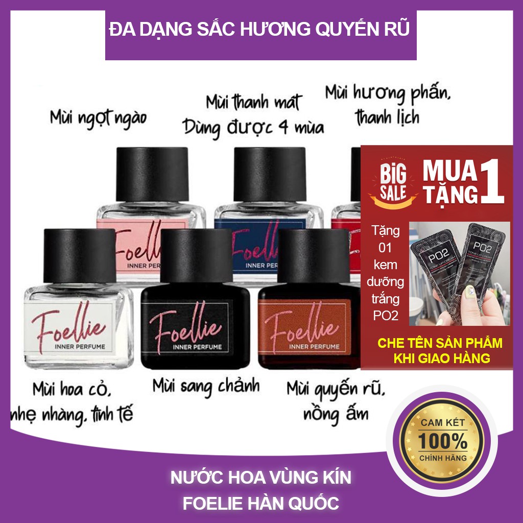 [MGG 40%]Nước hoa vùng kín hương hoa nhẹ nhàng quyến rũ Foellie Eau De Innerb Perfume 5ml