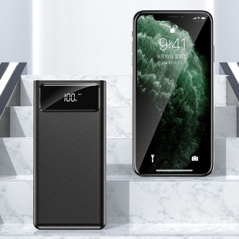 Sạc dự phòng dung lượng lớn 40000mah 50000mah 60000mah , trữ pin nhiều , có đèn pin , màn hình led hiện thị phần trăm pi