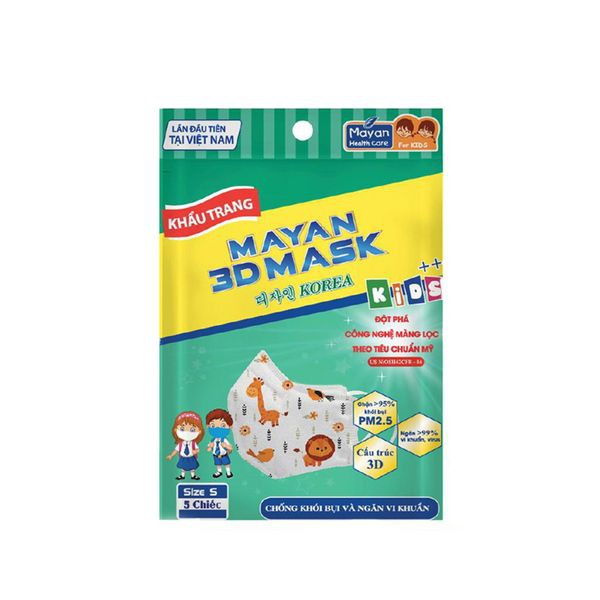 Khẩu trang Mayan 3D mask Kids ++ Gói 5 cái