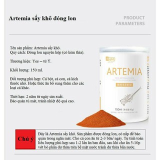 Artemia sấy khô lon 80g 150ml
