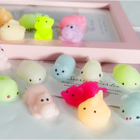 Squishy Mochi squishy mini hình thú DCB22 Dễ Thương mềm mại bóp đã tay cute dán trang trí ốp