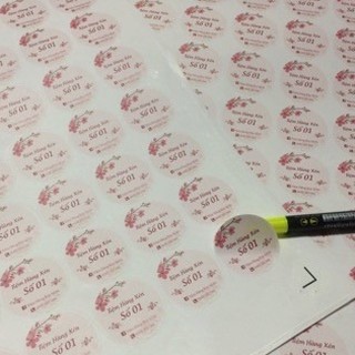 Combo 100 chiếc tem logo tiệm hàng xén tròn 4cm