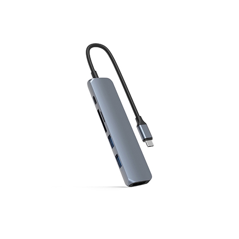Hub chuyển đổi USB TypeC 6 trong 1, cổng chuyển đổi HUB USB TypeC to HDMI, 1 cổng HDMI 4k UHD , 2 cổng USB 3.