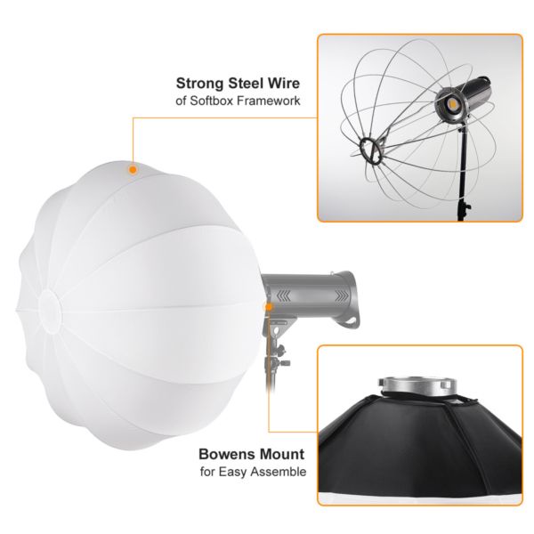 TẢN SÁNG  TRÒN  -  Softbox cầu  Nicefoto   50cm / 65cm / 80cm