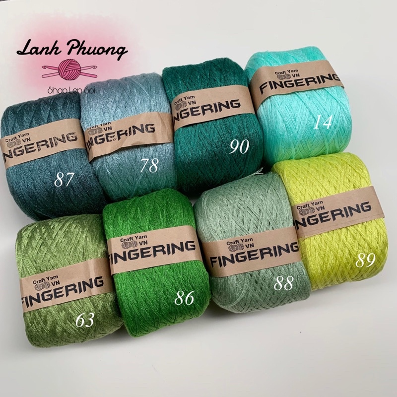 Sợi Fingering Cotton Bóng Chập 4, Đan Móc Váy Áo, Bikini Mùa Hè