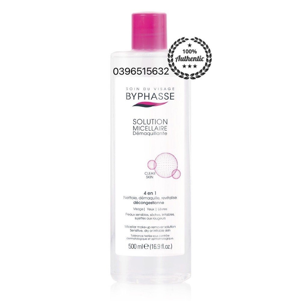 Nước Tẩy Trang Byphasse Solution Micerallaire Face chai 500 ml