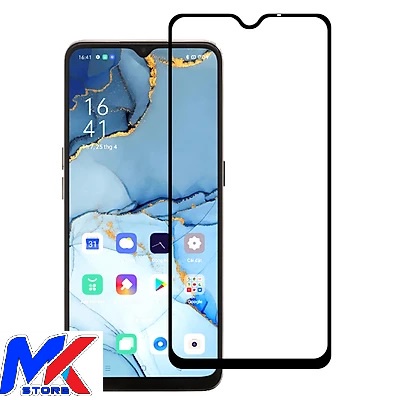 Kính cường lực bảo vệ màn hình ĐT OPPO Reno 3 full màn hình full keo - tặng bộ giấy lau kính trị giá 10K