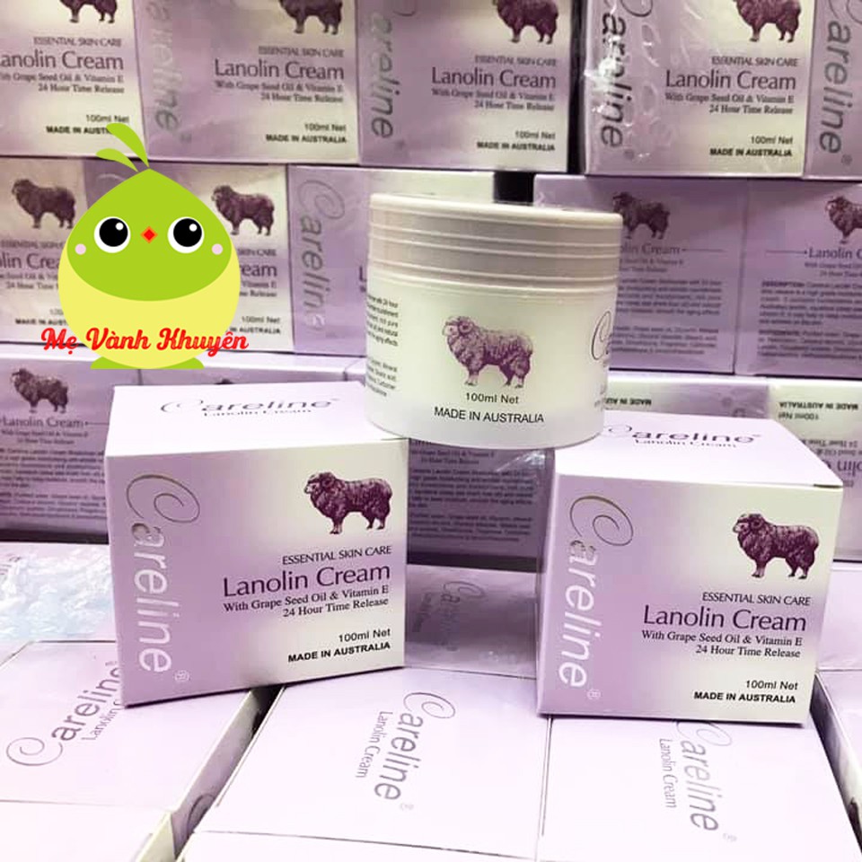 Kem mỡ cừu /nhau thai cừu  Careline Lanolin/Placenta Cream, Úc