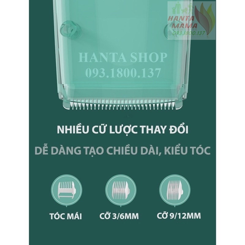 [FULL PHỤ KIỆN] Tông Đơ Cắt Tóc Cho Bé Misuta Hút Tóc Tự Động, Hoạt Động Êm Ái, An Toàn , Có Sạc Pin Rời Kèm Bộ Phụ Kiện