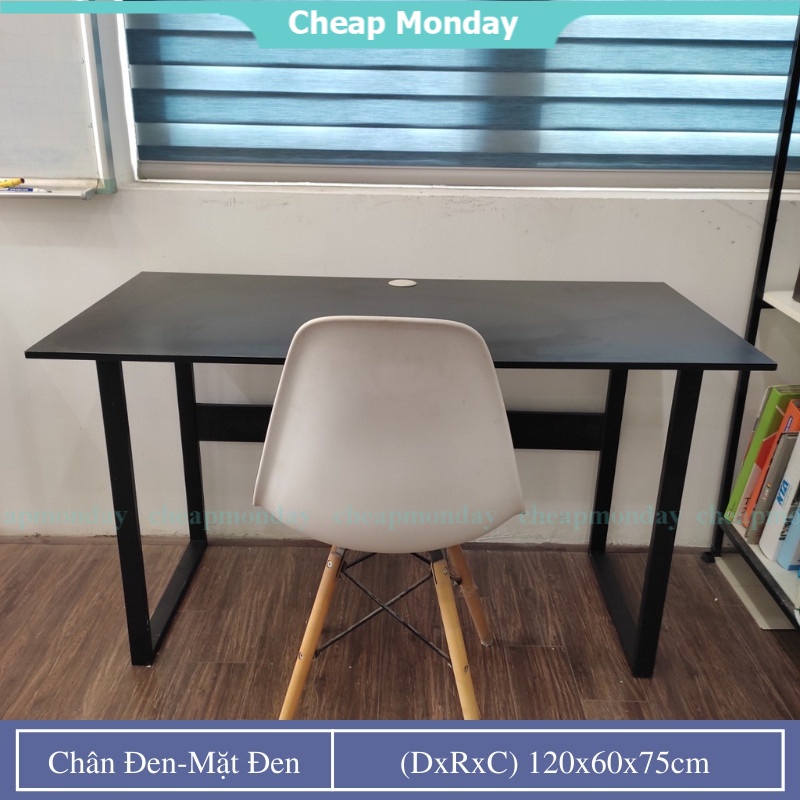 Bàn làm việc, bàn gaming chân sắt mạ tĩnh điện chữ U KT 1m - CHÂN TRẮNG ĐEN MÀU SẮC ĐA DẠNG