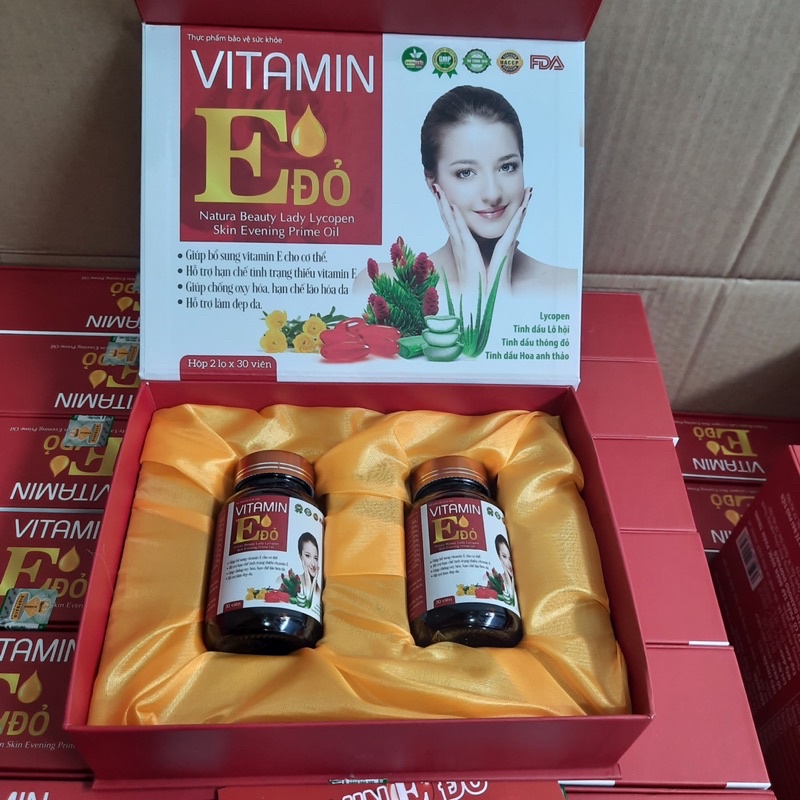 Vitamin E 400iu - VITAMIN E ĐỎ Natura Beauty Lady Lycopen Skin Evening Prime Oil-Tinh dầu thông đỏ tinh dầu hoa anh thảo