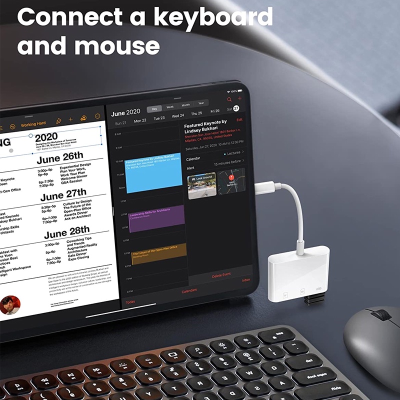 Đầu Đọc Thẻ Nhớ USB C Sang Micro SD TF 3 Trong 1 Cho Galaxy S10 / S9