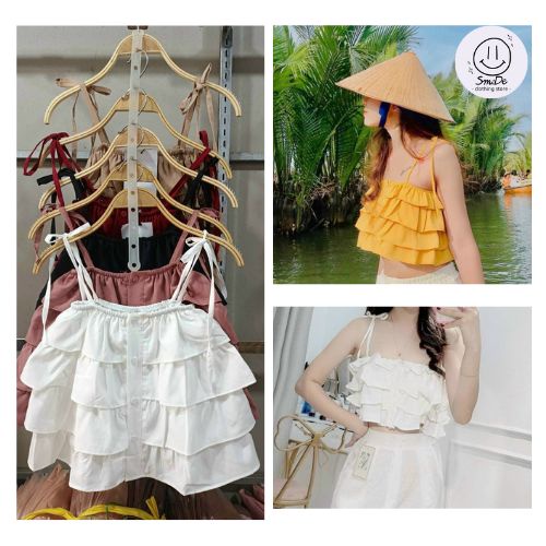 ÁO HAI DÂY XẾP LI BÈO TẦNG SMIDE CLOTHING
