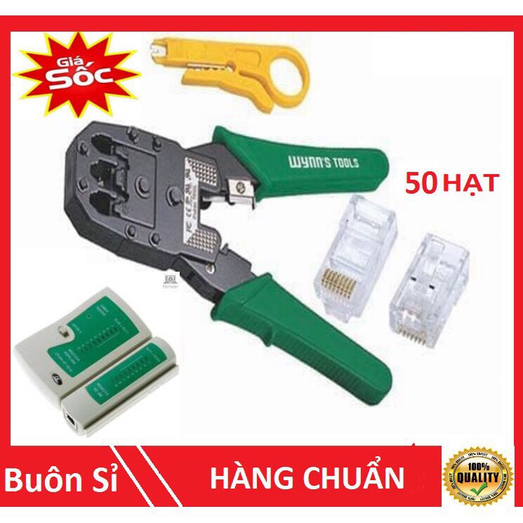 Kìm Bấm Mạng Tặng 50 Hạt Mạng - Hàng chuẩn