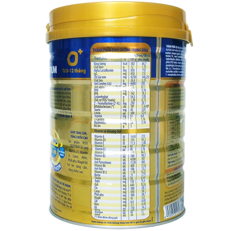Sữa bột Riso Colostrum 0+ - Lon 800g