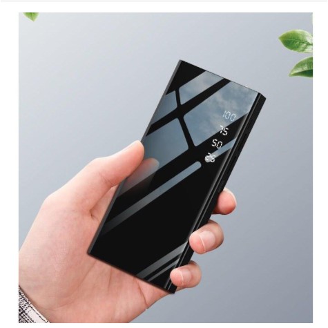 Sạc Dự Phòng 20000mAh Mặt Kính hiển thị pin.2USB có đèn