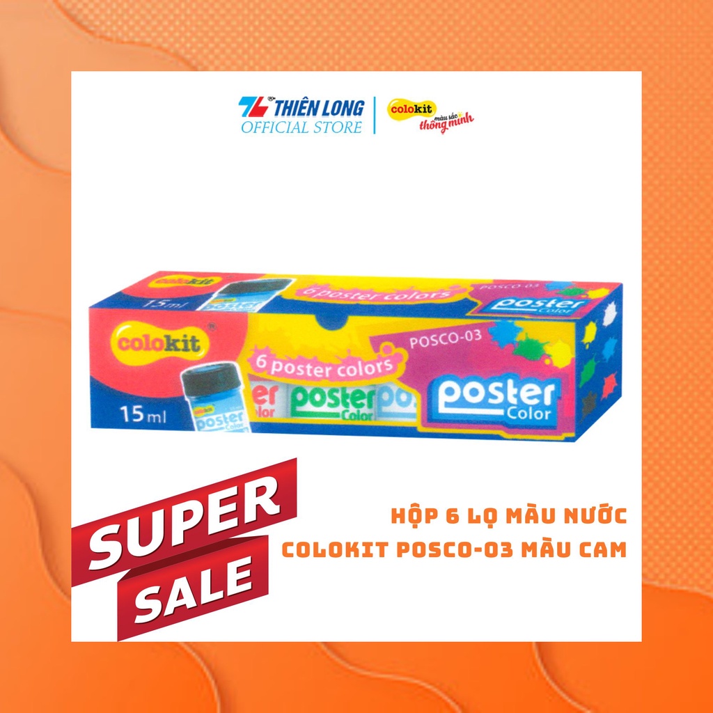Hộp 6 lọ màu nước Colokid POSCO-03/XK