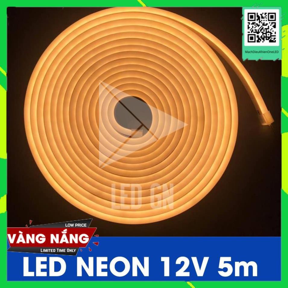 LED Dây Neon Dẻo 12V 5m - Đủ 8 Màu