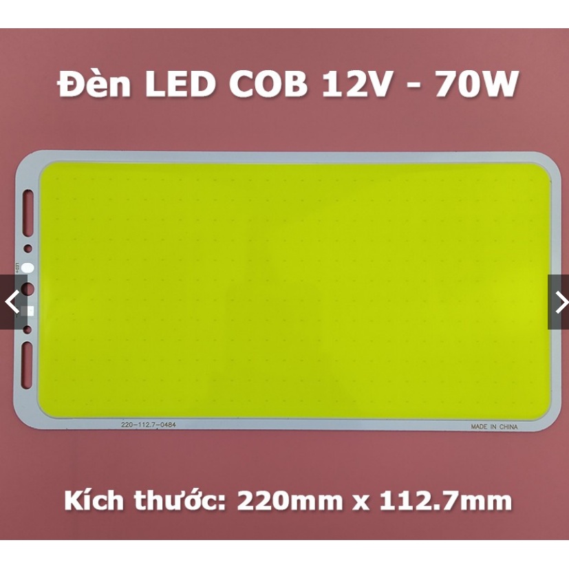 Đèn led bảng đèn led 12v-14V COB siêu sáng 70W ánh sáng trắng