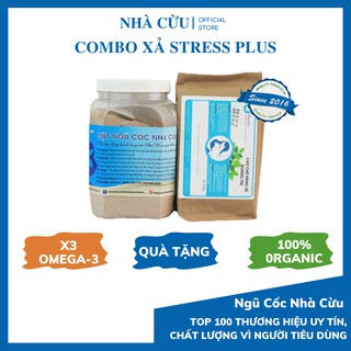 Combo ngũ cốc lợi sữa Nhà Cừu, 1kg bột ngũ cốc Xả Stress  và 0,5 kg cao chè vằng