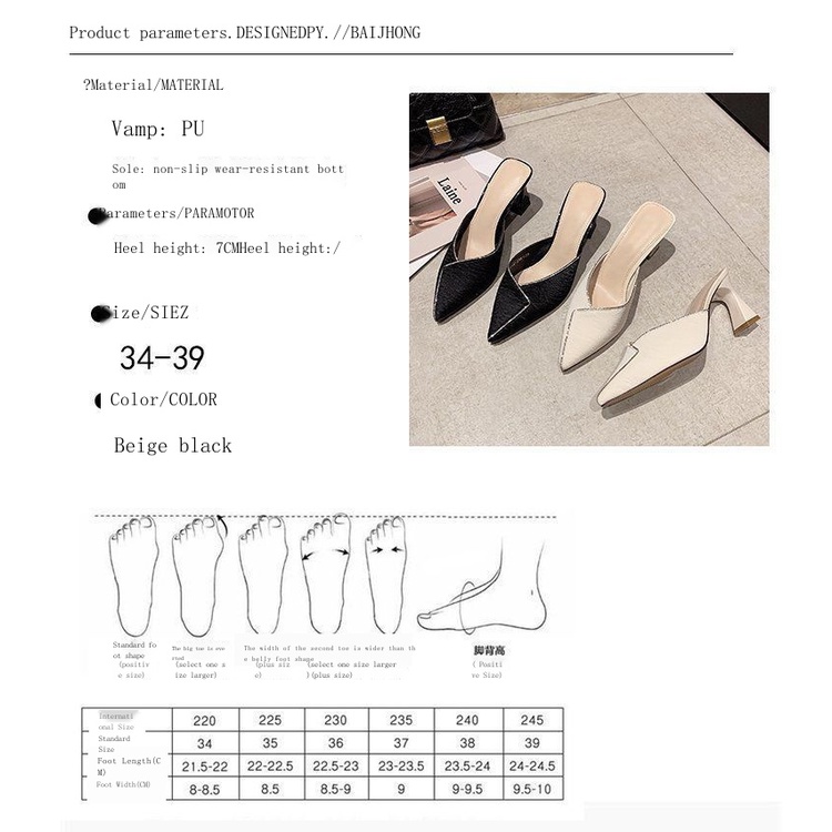 Dép Cao Gót Bít Mũi Đế Dày Thời Trang Mùa Xuân 2022