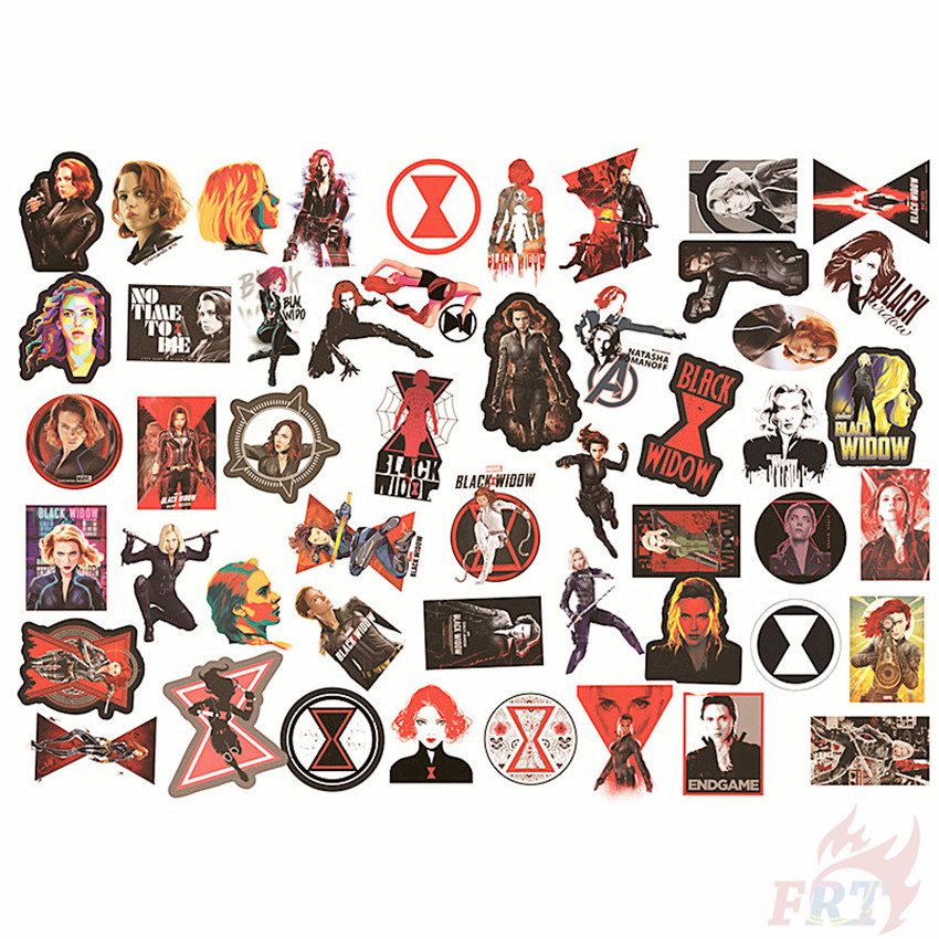 ❉ Black Widow Series 02 - Marvel Superhero Stickers ❉ 50Pcs/Set Scarlett Johansson DIY Fashion Luggage Laptop Skateboard Decals Doodle Stickers