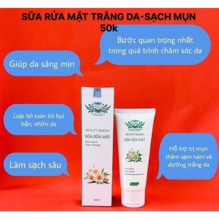 Sữa rửa mặt beauty queen 60ml