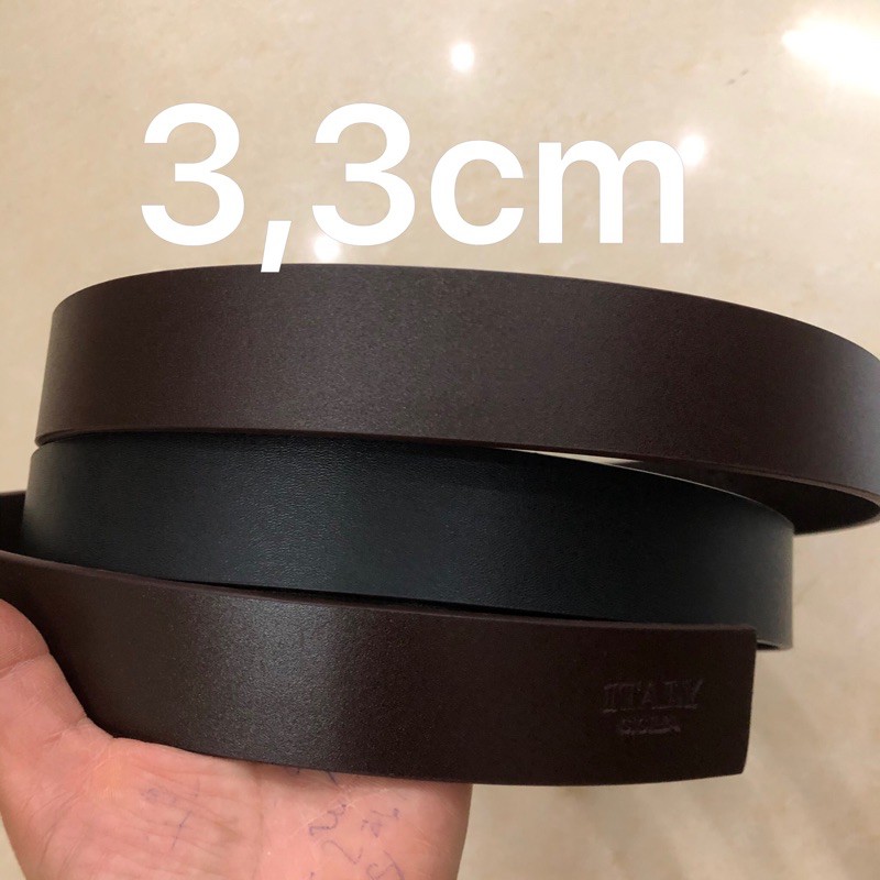 Dây nịt nam da thật 33mm bản rộng trung bình nhỏ