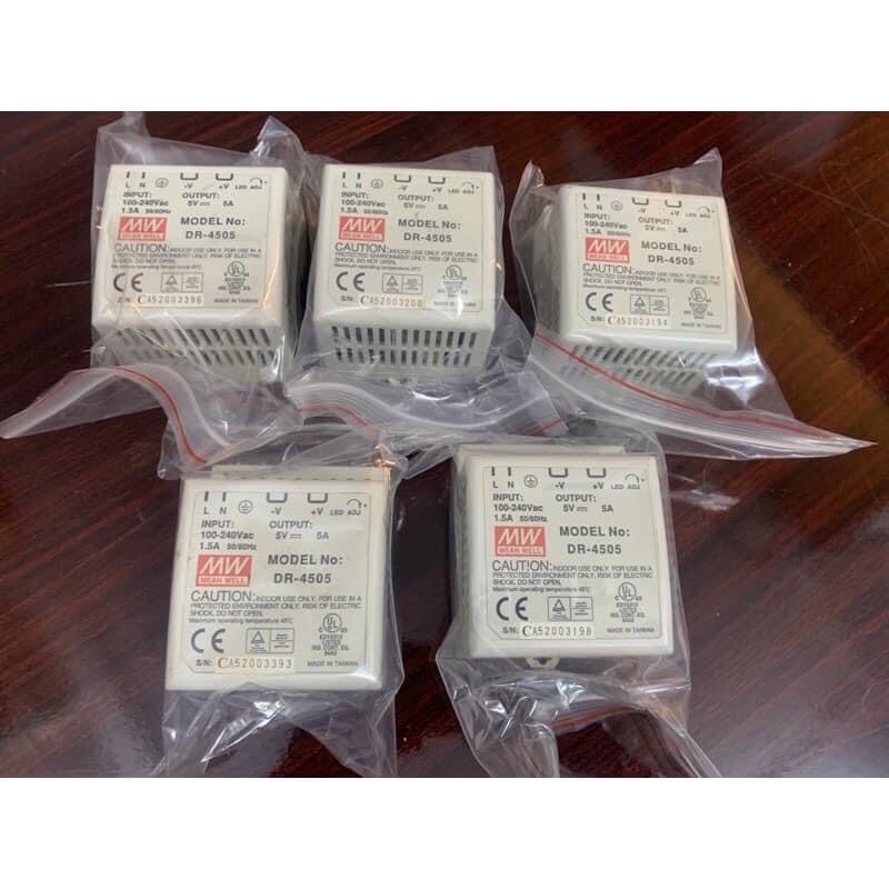 Bộ nguồn DC, Power Supply Meanwell DR-4505 -5V 5A