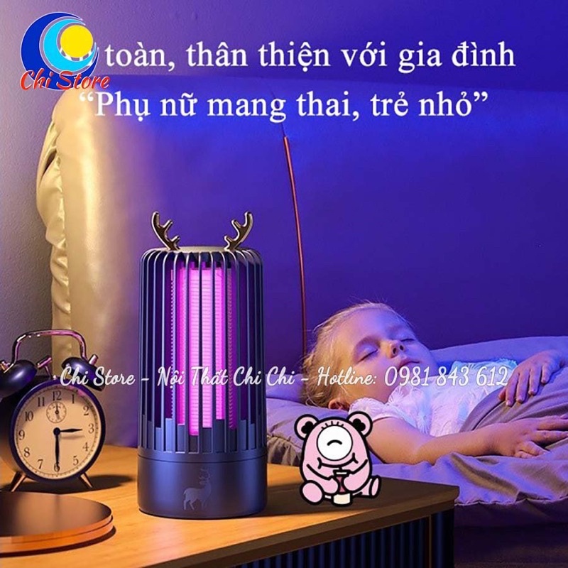 Đèn Bắt Muỗi Thông Minh Hình Trụ, Đèn Diệt Muỗi, Côn Trùng Hiệu Quả Hiện Đại Siêu Đẹp