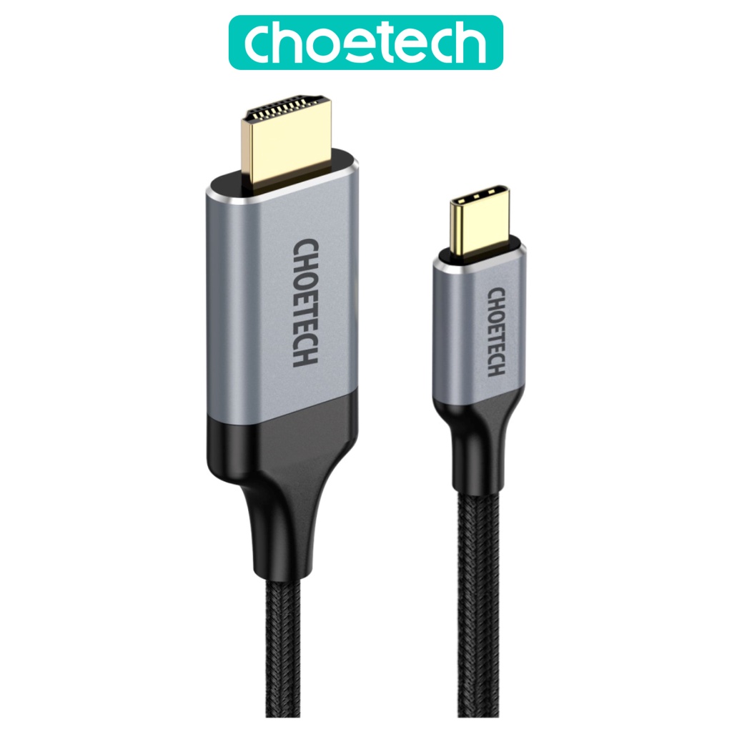 Dây Cáp Type C To HDMI 4K 60Hz Dài 2M, Dây Nylon Dù Thunderbolt 3 CHOETECH CH0021 - Hàng Chính Hãng