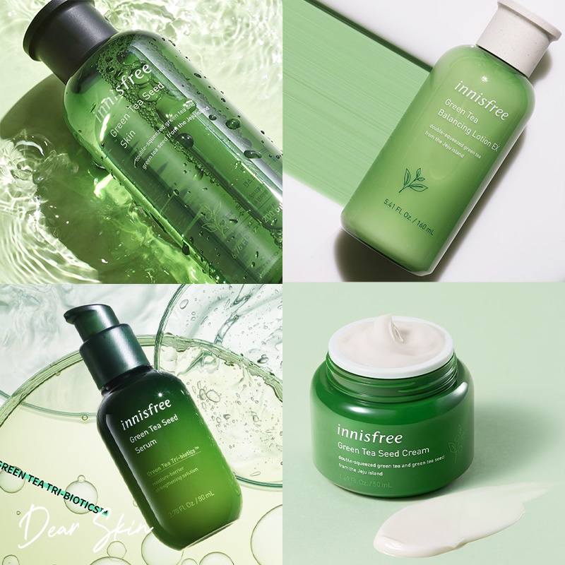 [Chính Hãng] Bộ Sản Phẩm cấp ẩm Innisfree Green Tea Special Trà Xanh - Kit làm giảm mụn Innisfree