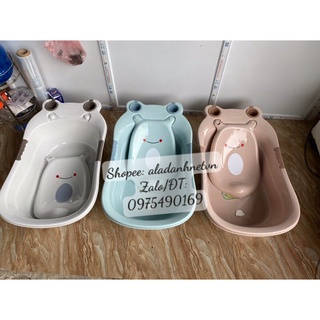 Chậu tắm ếch kèm giá đỡ siêu kute cho bé, chậu tắm đẹp to cho bé, hàng chất lượng