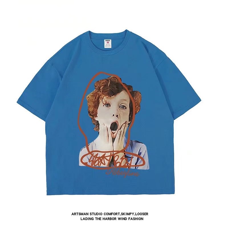 Áo Thun Nam Tay Ngắn Phong Cách Hip Hop Đường Phố Size M-8XL