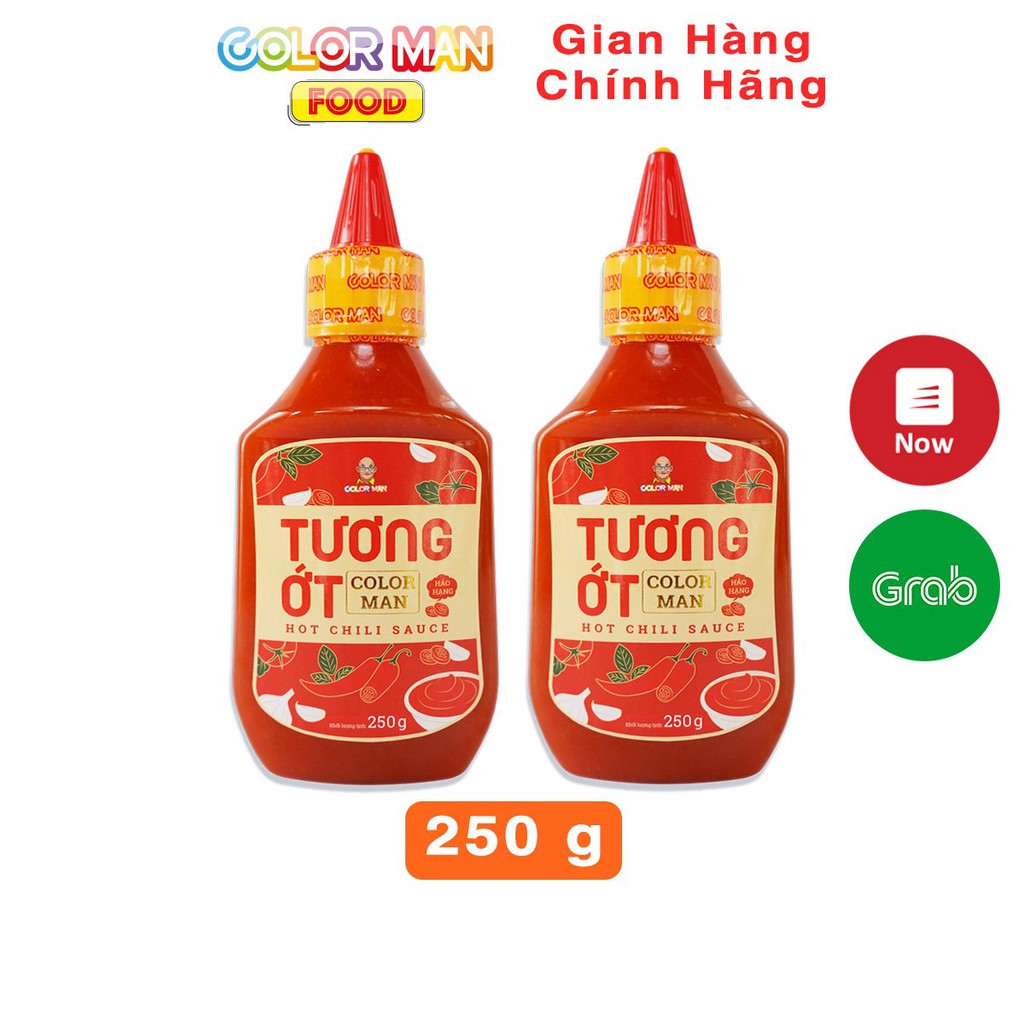 Tương Ớt Hảo Hạng Color Man Chai 250g thành phần ớt tươi đến 34% cao nhất thị trường hương tỏi và ớt lên men