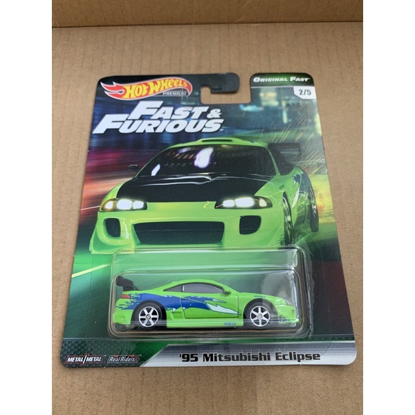 Xe Hot Wheels Premium ‘95 Mitsubishi Eclipse Fast And Furious Original