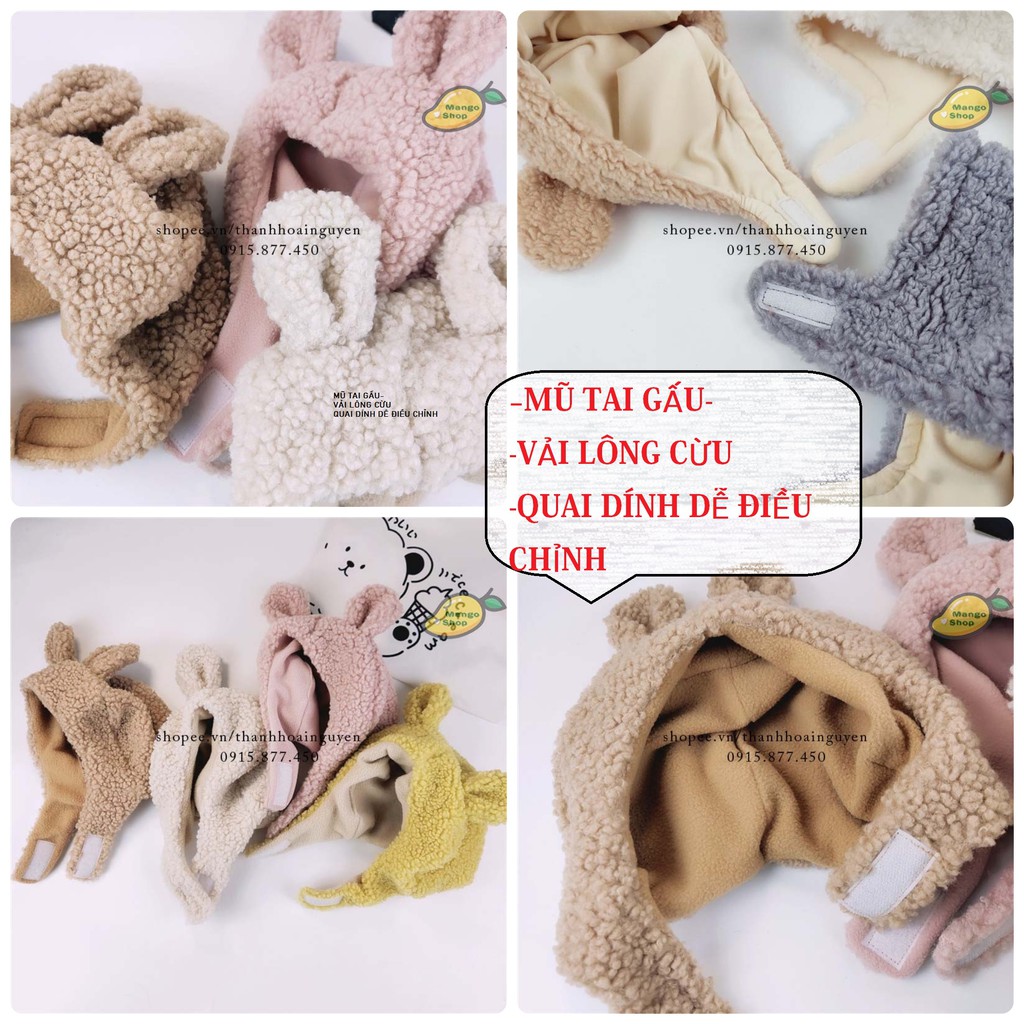 [VIDEO THẬT ] Mũ trẻ em mùa đông lót lông sừng hươu cute ( Mũ kèm khăn lót lông ấm tai gấu thỏ cho bé )
