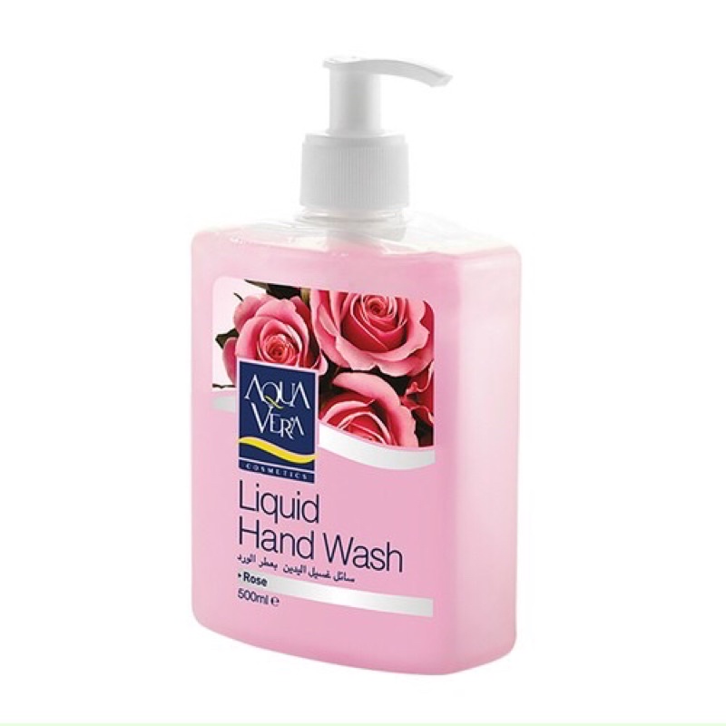 NƯỚC RỬA TAY DƯỠNG DA HƯƠNG HOA HỒNG AQUAVERA 500ml