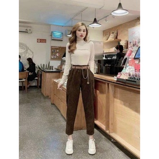 Quần baggy nhung hai màu  siêu hot (TẶNG KÈM ĐAI)