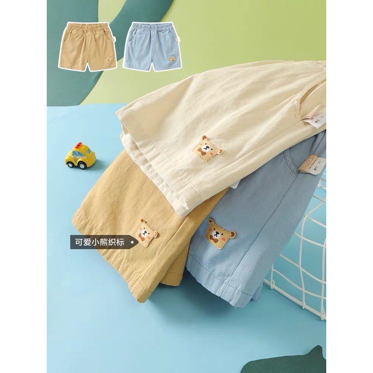 Quần Ngố Cộc Kaki Lion Chất Vải Thoáng Mát Cho Bé Trai Bé Gái Từ 7Kg Đến 28Kg Thời Trang Trẻ Em Ken Store